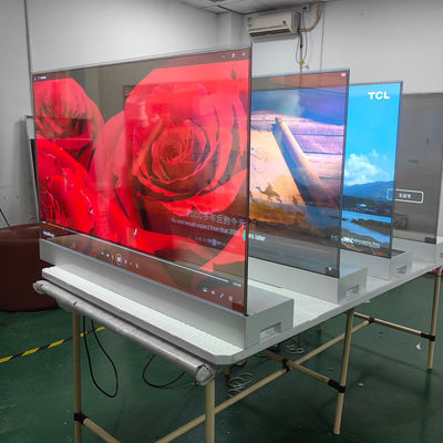 55 ইঞ্চি কন্ট্রাস্ট 64x32 সাদা নীল OLED স্ক্রিন প্রদর্শন স্মার্ট টিভি মনিটর