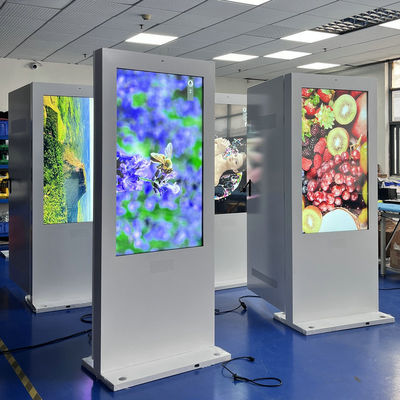 ৫৫ ইঞ্চি জলরোধী আউটডোর ডিজিটাল সাইনেজ, ১০-পয়েন্ট ক্যাপাসিটিভ টাচ এবং 50000H লাইফস্প্যান এলসিডি বিজ্ঞাপন কিওস্ক